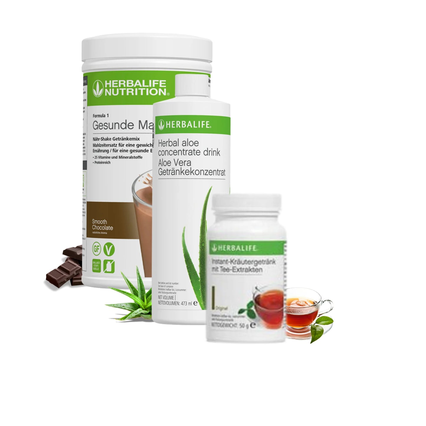 HERBALIFE - Gesundes Frühstück - Shake+Tee+Aloe