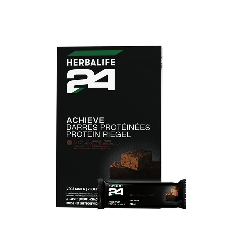 H24 Achieve Protein Riegel Dark Chocolate Geschmack, 6 x 60 g