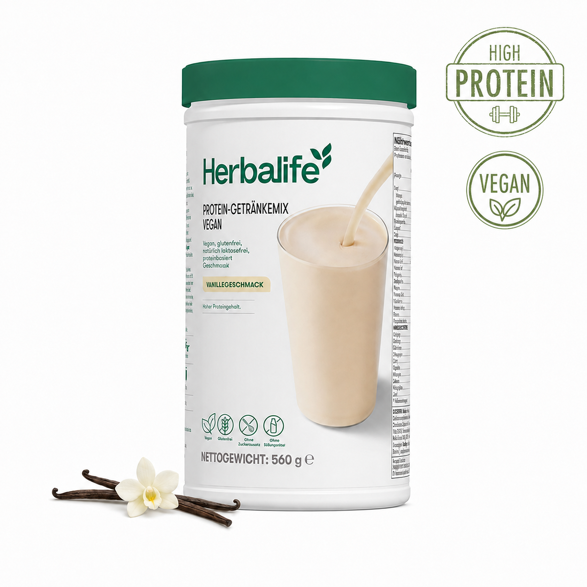Protein-Getränkemix Vegan Vanillegeschmack 560 g