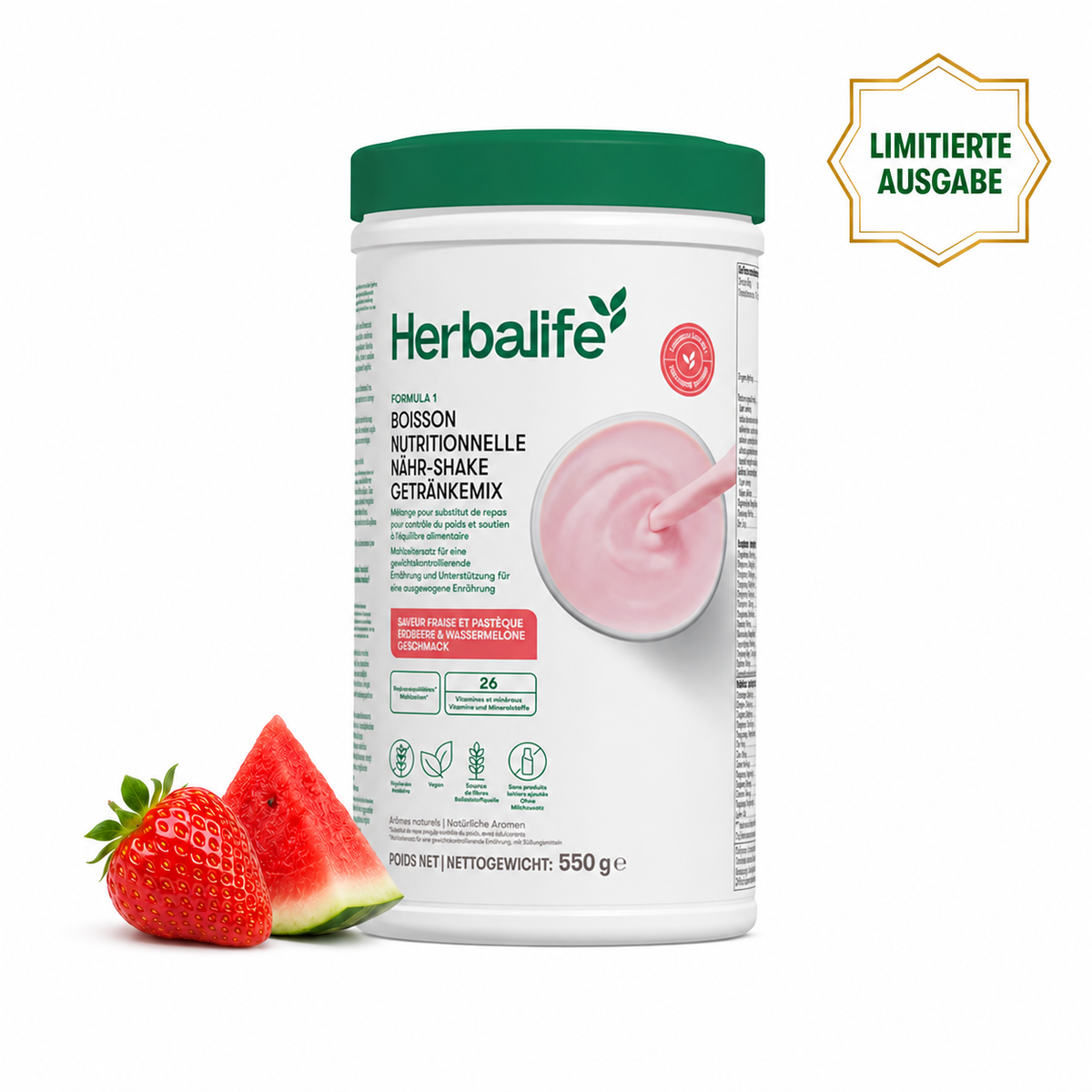 Formula 1-Shake Erdbeere & Wassermelone 550 g - LIMITIERTE AUSGABE
